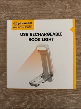 Glocusent USB Rechargeable Book Light — White